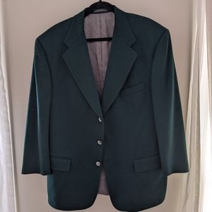 Neiman Marcus Green Cashmere Blazer Jacket